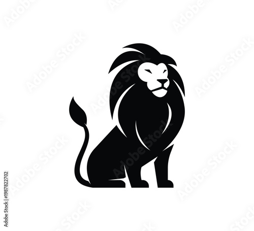Animal Logo Lion Modern Minimalist Wildlife Vector Design
