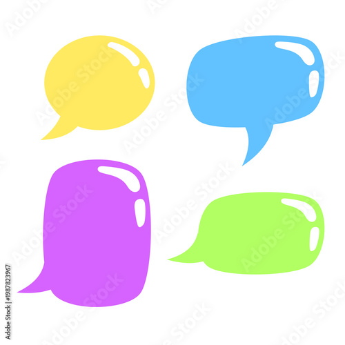 Illustration of Colorful Bubble Chats