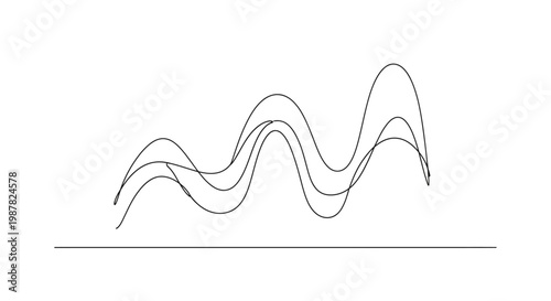 Abstract Wavy Lines Graph Data Trend