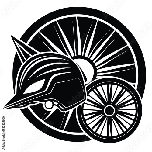 Helmat and Bike Icon