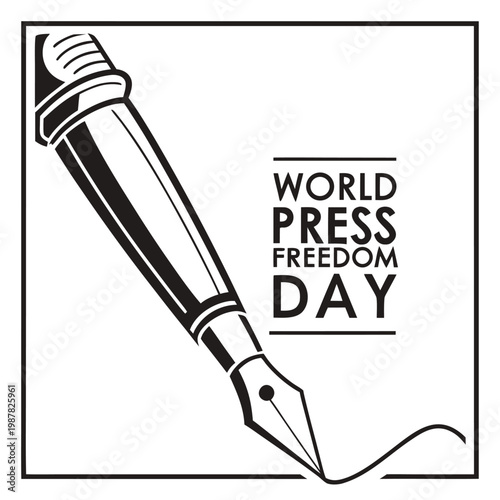 vector illustration of a fountain pen writing on paper with ink for business and office use