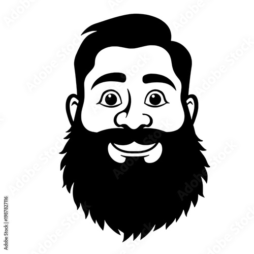 Bearded Man SVG, Beard Vector, Funny Beard Design, Bearded Guy SVG, Masculine Silhouette, Cricut Cut File, Gift for Him, Barber Art