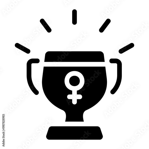 Women trophy Solid icon