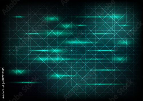 Abstract background with green lines network
