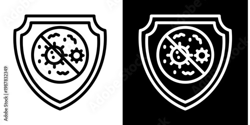 Immune Protection Icon Set White Style Collection