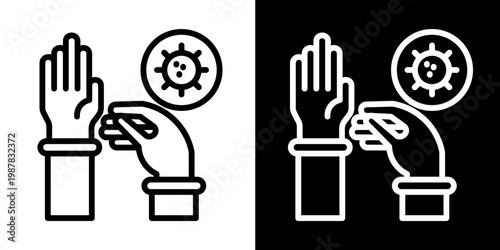 Hand Hygiene Icon Set White Style Collection