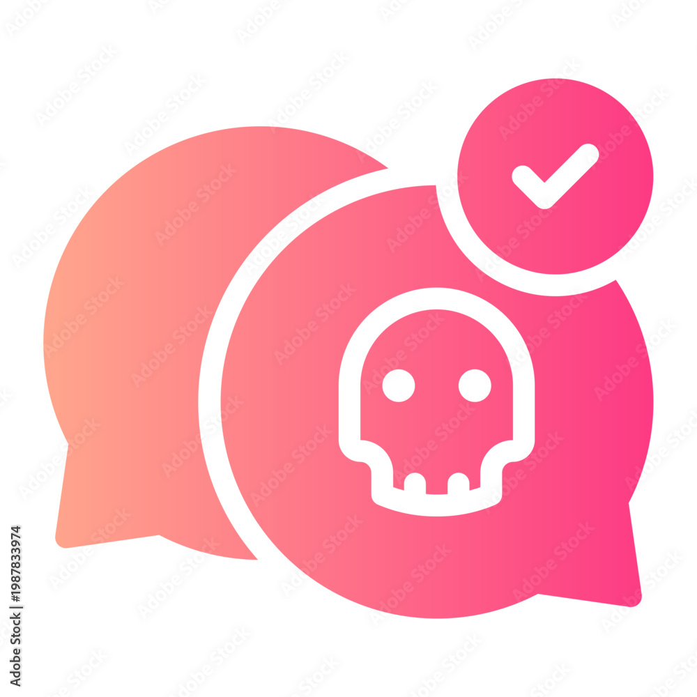 Fototapeta premium check gradient icon