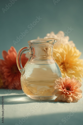 cozy bedside table adorned with stylish magazine featuring blurred white text bars enhancing inviting ambiance