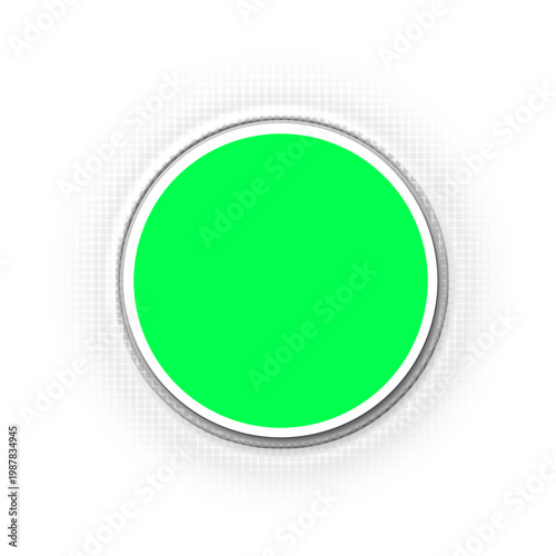 green glossy button