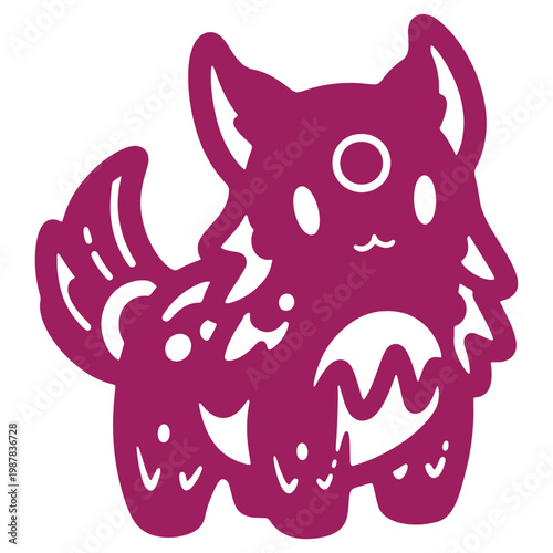 Playful Cartoon Cat with Wings Illustration Cute Fantasy Character Design for Kids and Adults