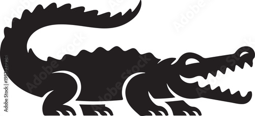 Photography Vector of crocodile design on white background