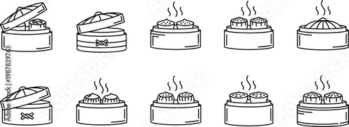 Collection of delicious steaming dim sum dumplings served in bamboo steamers representing Asian cuisine and culinary traditions
