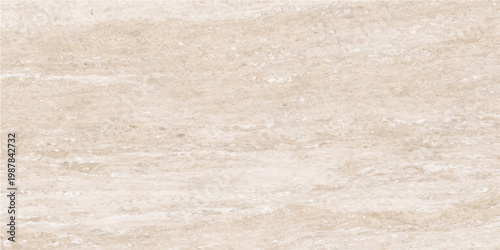 A detailed shot of a neutral travertine marble, this image showcases a light beige hue and a natural, textured surface, the background appears as a minimalist backdrop for design elements.