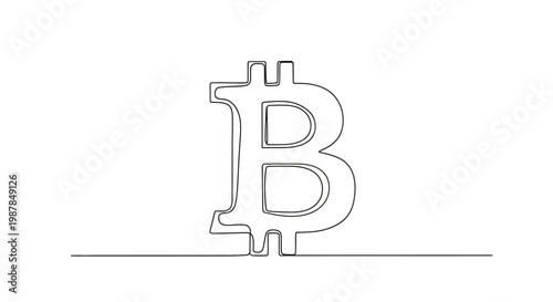 Bitcoin Cryptocurrency Symbol Logo, Digital Coin, Blockchain Technology, Financial Icon