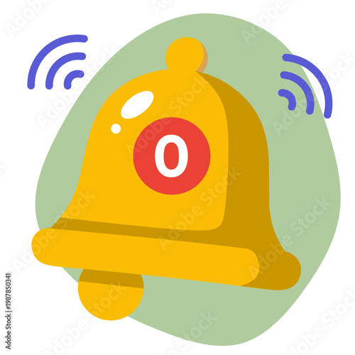 no notification illustration for web design, ui ux design, template