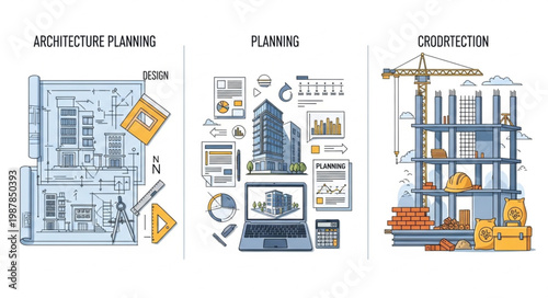 Architectural Planning and Construction Process.