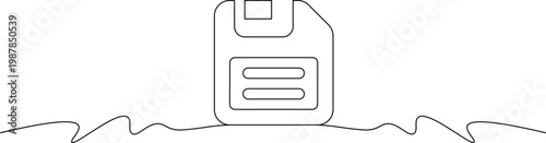 A simple line drawing of a gas can sitting on the ground with a wavy line underneath