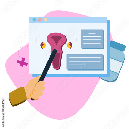 Female reproductive system health concept