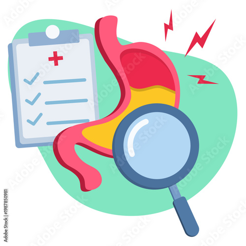 Stomach examination digestive health concept