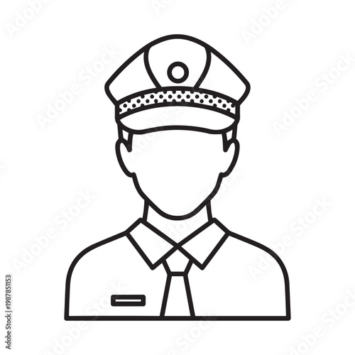 Black and white illustration of a robot holding a gift box Vector