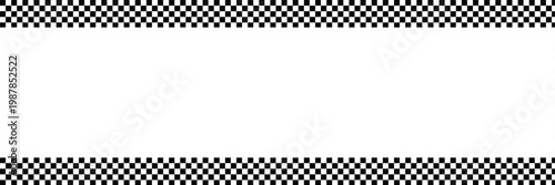 Seamless pattern of race checkered flags. Black and white checkerboard texture, motorsport finish line design. Vector illustration on white background. EPS 10 .