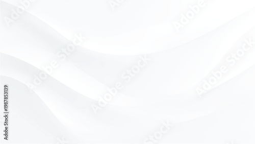 Abstract white wavy background with smooth curves and light shades