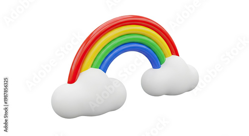 3D Rainbow and Clouds