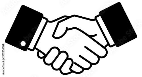 Professional business hands joining together in a firm corporate handshake