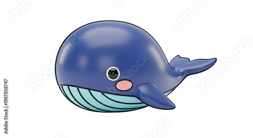 Cute Blue Whale Illustration