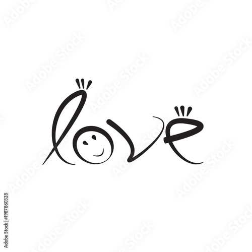 Hand Lettered Love Text Design