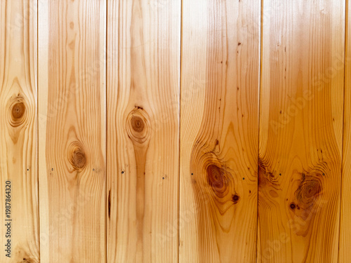 Canvastavla Freshly planed wooden boards closeup