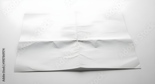 Crumpled white paper on a surface a study in texture and form
