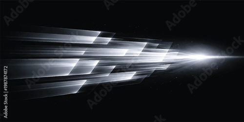Abstract Flowing Light Wave Background, Futuristic Energy Signal Stream, Digital Data Flow Lines, Smooth Motion Technology, High Speed Innovation Banner with Copy Space