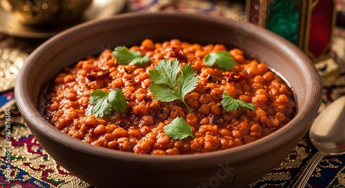 Delicious Rajma Masala in a traditional Indian clay bowl