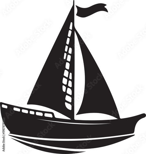 pirate ship isolated on white