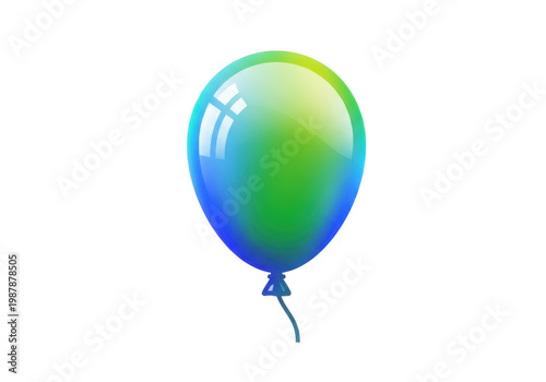 Colorful balloon floating against a bright background, symbolizing celebration and joy