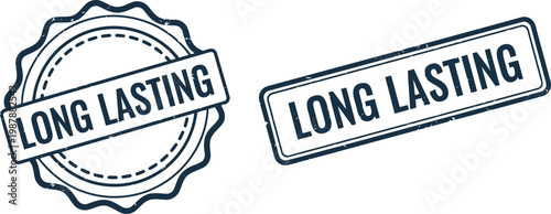 Long Lasting Badge and Stamp Vector Icons for Quality Guarantee and Endurance Labeling