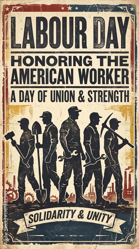 Celebrating labour day with american worker solidarity and strength