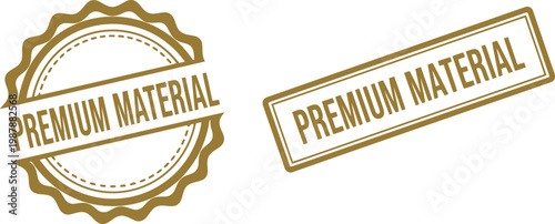 Premium Material Badge and Stamp Vector Set for Quality Product Branding and Packaging Design