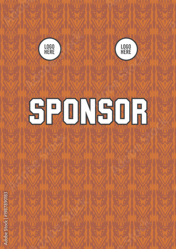 Abstract Brown Geometric Tribal Pattern Background Template for Sports Jersey Esports Apparel and Sublimation Printing