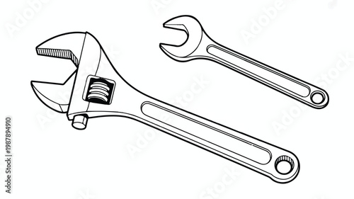 Two wrenches for tightening and loosening bolts and nuts