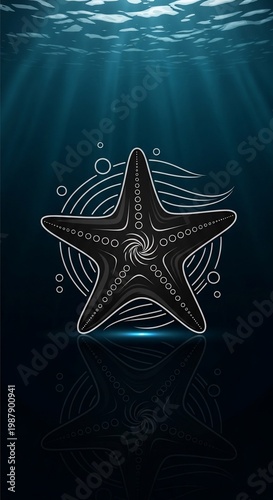 深海の星、神秘的な芸術。