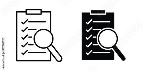 Assess icon editable designs collection. black and white icons