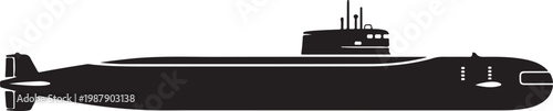 Black submarine, military submarine, vector submarine, naval vessel, oceanographic research