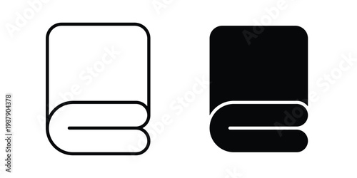 blanket icon editable designs collection. black and white icons