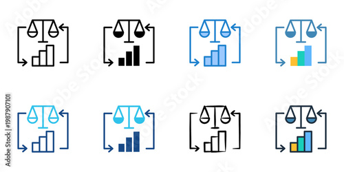 Ethical business icons set multiple style collection. Editable stroke 
