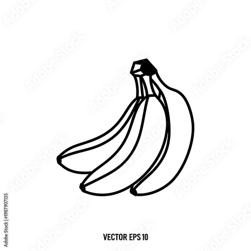 Vector illustration of bananas.