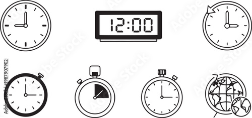 Collection of timekeeping clock