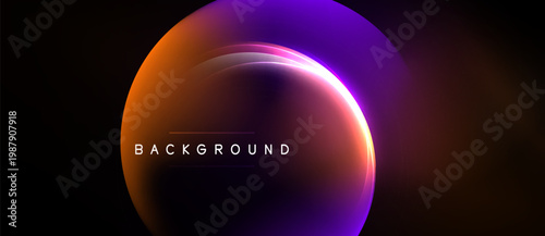 Abstract gradient background. Orange, purple hues blend smoothly. Text BACKGROUND centered within glowing shape. Minimalist design.