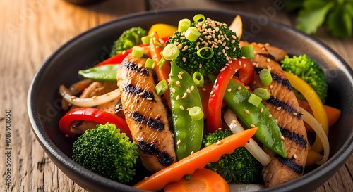 Grilled Chicken and Vegetable Dish.